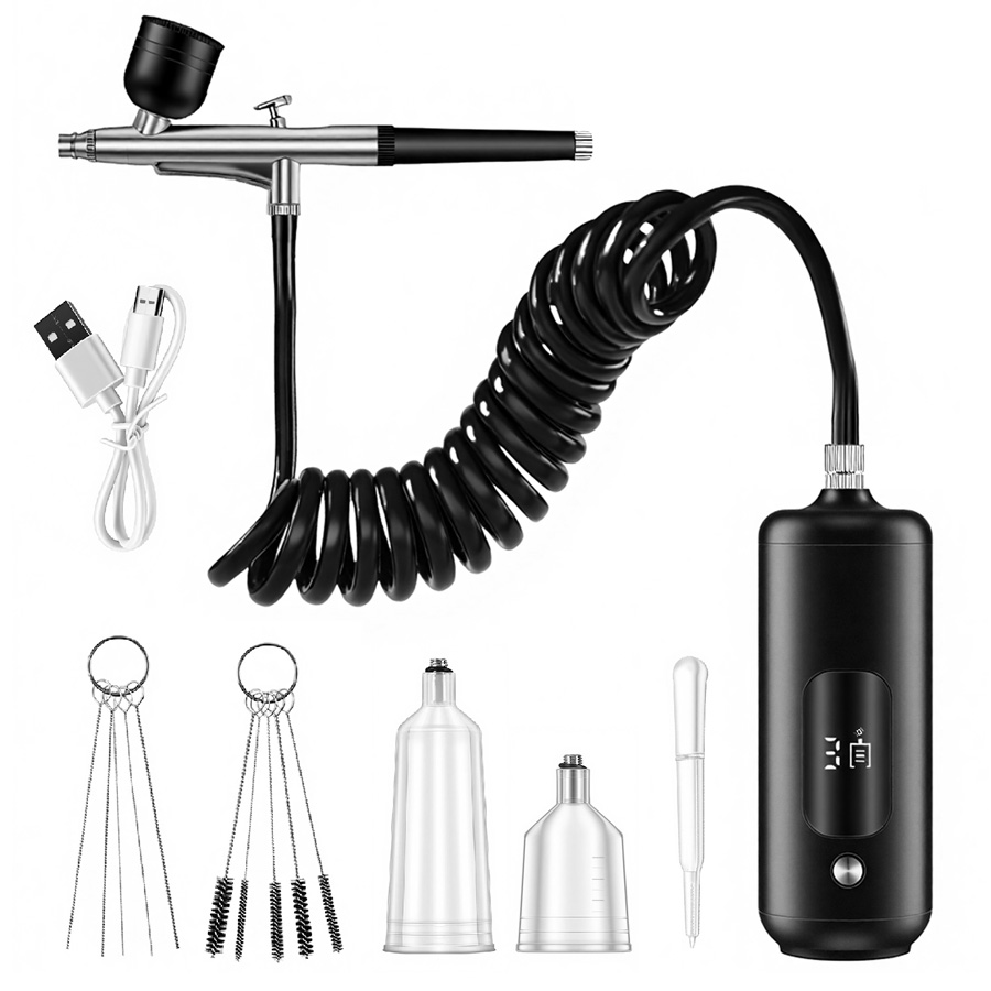 Airbrush Kit With Mini Compressor - Portable Airbrush Mini Air Compressor Kit