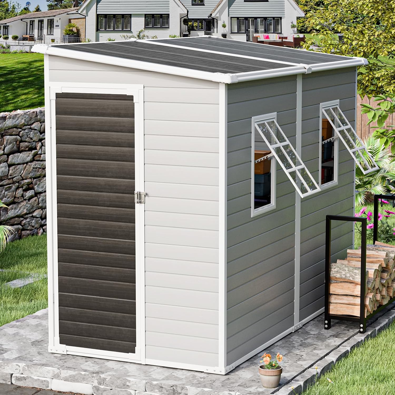 4x8 FT Resin Outdoor Storage S - đánh giá và giá Garden Tools