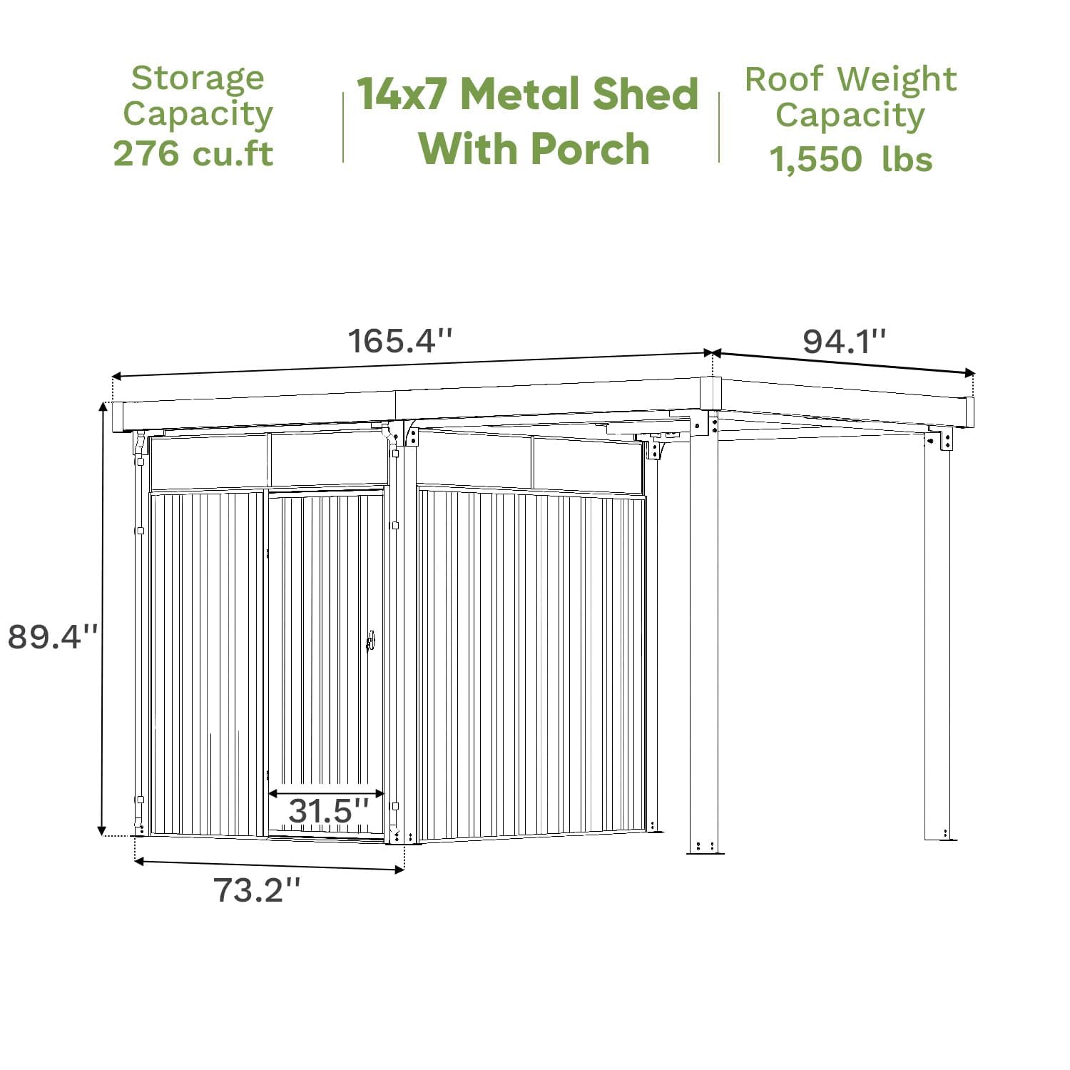 14x7 FT Outdoor Metal Storage  - đánh giá và giá Garden Tools