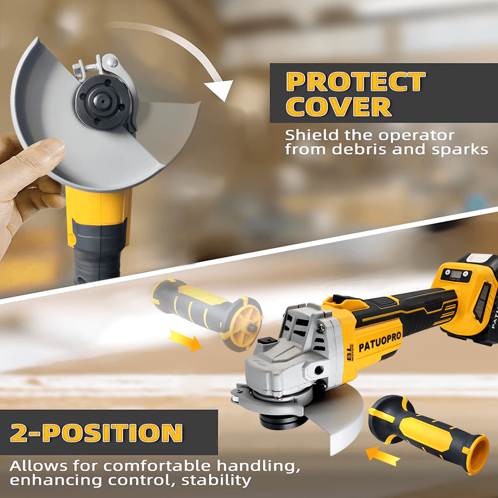 PATUOPRO 125mm Brushless Elect - đánh giá và giá Brushless Angle Grinder Battery Powered