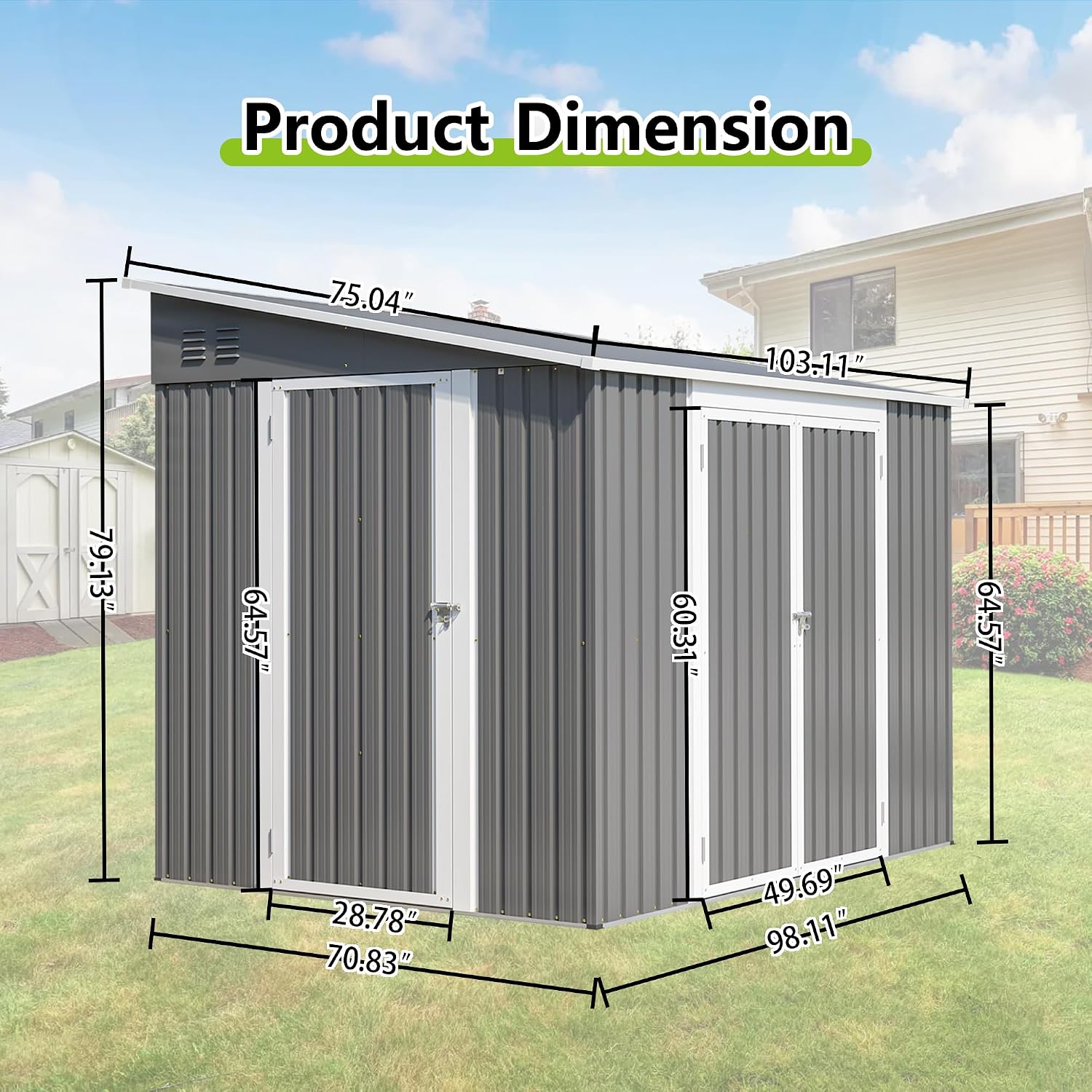 6x8FT Lean to Metal Outdoor St - đánh giá và giá Garden Tools