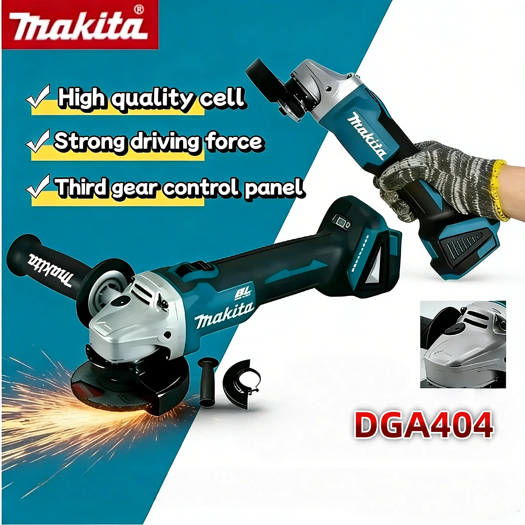Makita DGA404 18V Brushless Co - đánh giá và giá Brushless Angle Grinder Battery Powered