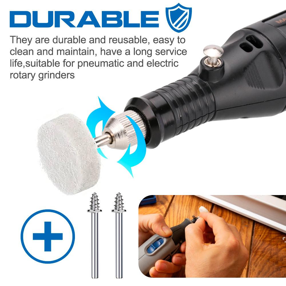CMCP 52/105pcs Wool Felt Polis - đánh giá và giá Cordless Rotary Tool Kit Accessories